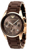 Emporio Armani Sportivo Chronograph Brown Dial Brown Silicone Strap Watch For Men - AR5891 Buy Now By Emporio Armani