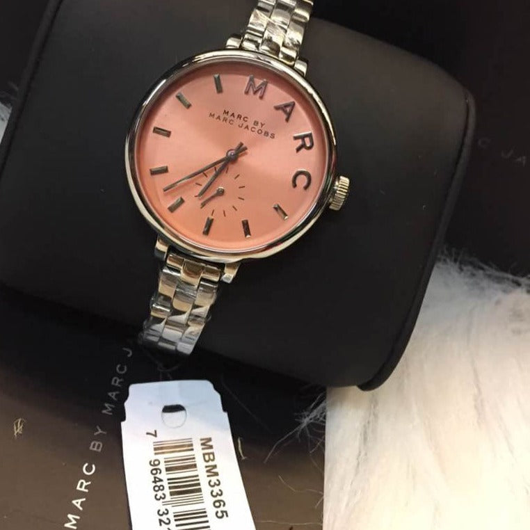 Marc Jacobs Sally Orange Dial Silver Steel Strap Watch for Women - MBM3365 Buy Now By Marc Jacobs