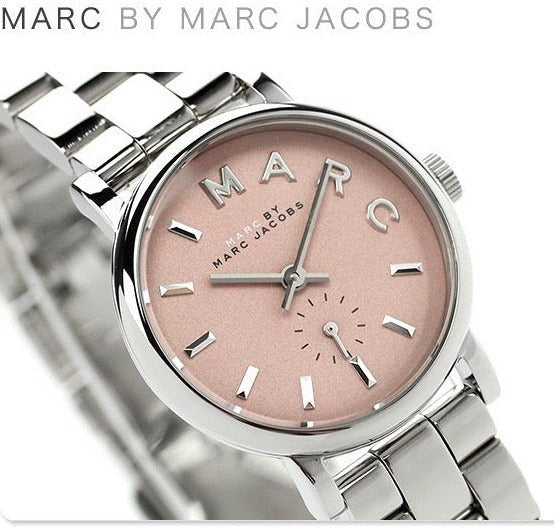 Marc Jacobs Baker Pink Dial Silver Steel Strap Watch for Women - MBM3283 Buy Now By Marc Jacobs