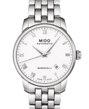 Mido Baroncelli III Automatic White Dial Silver Steel Strap Watch For Women - M7600.4.26.1 Buy Now By Mido
