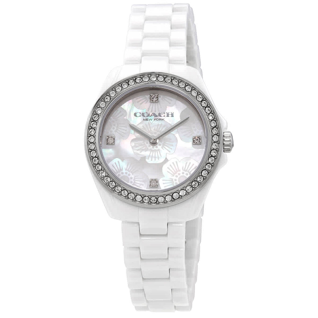 Coach Preston Mother of Pearl Dial White Steel Strap Watch for Women - 14503661 Buy Now By Coach