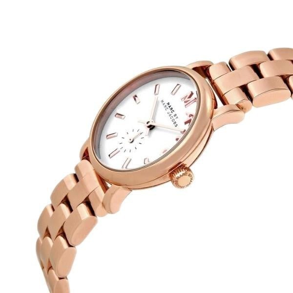 Marc Jacobs Baker White Dial Rose Gold Steel Strap Watch for Women - MBM3248 Buy Now By Marc Jacobs
