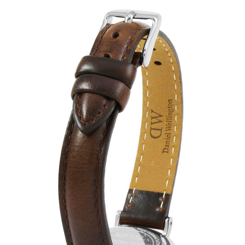 Daniel Wellington Classic Petite White Dial Brown Leather Strap Watch For Women - DW00100239 Buy Now By Daniel Wellington