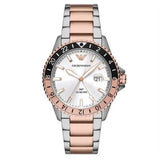 Emporio Armani Sea Explorer GMT Quartz White Dial Two Tone Steel Strap Watch For Men - AR11591 Buy Now By Emporio Armani