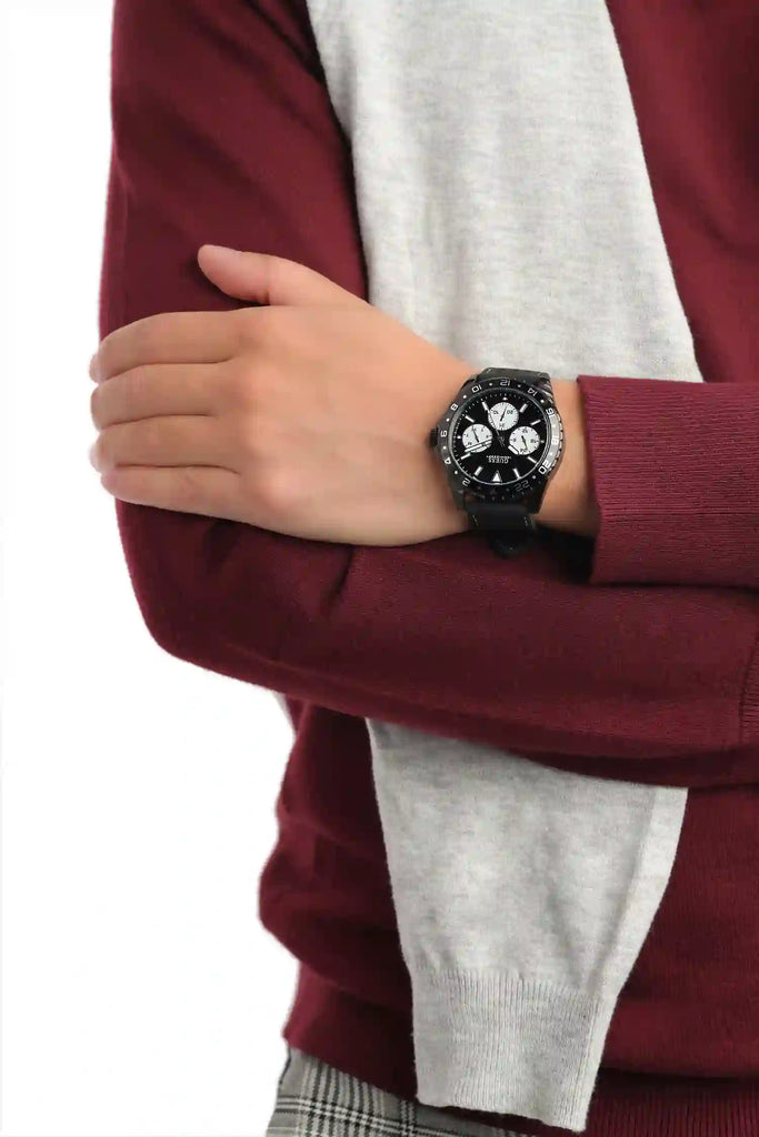 Guess Odyssey Quartz Black Dial Black Silicone Strap Watch For Men - W1108G3 Buy Now By Guess