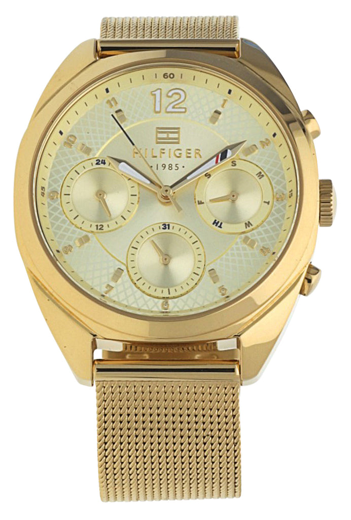 Tommy Hilfiger Mia Gold Dial Gold Mesh Bracelet Watch for Women - 1781488 Buy Now By Tommy Hilfiger
