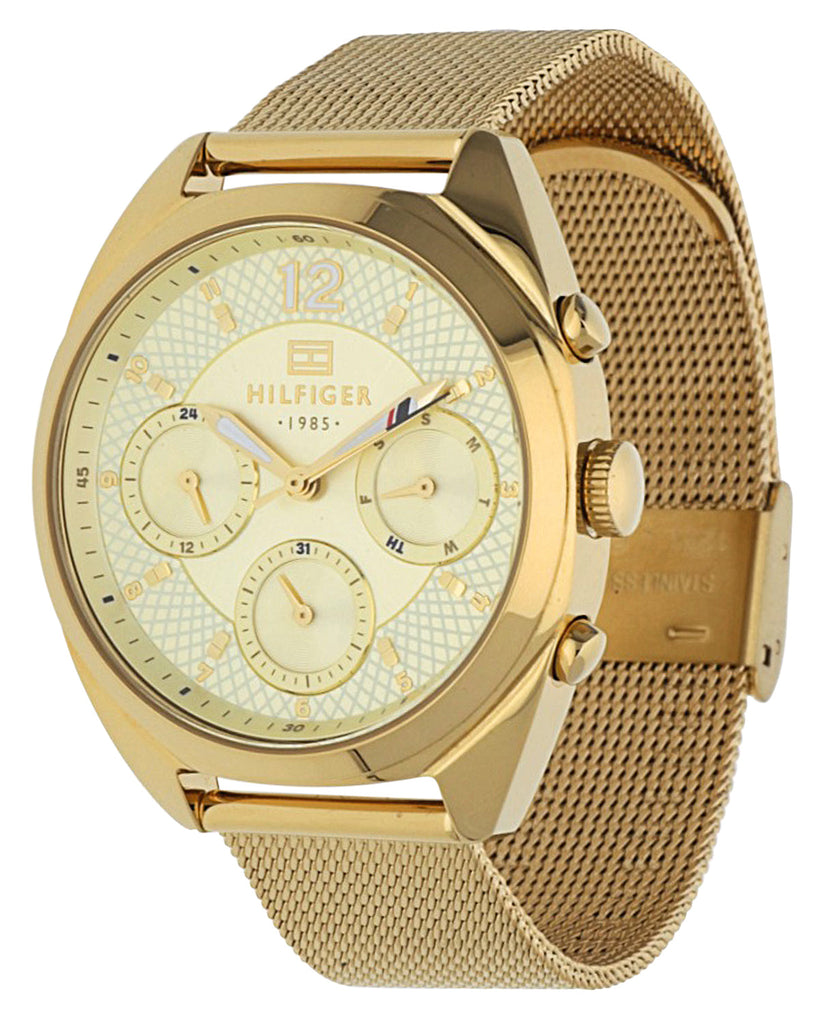 Tommy Hilfiger Mia Gold Dial Gold Mesh Bracelet Watch for Women - 1781488 Buy Now By Tommy Hilfiger