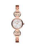 Emporio Armani Retro Quartz Silver Dial Rose Gold Steel Strap Watch For Women - AR1776 Buy Now By Emporio Armani