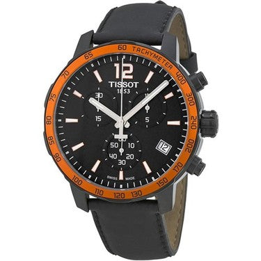 Tissot T Sport Quickster Chronograph Black Dial Black Rubber Strap Watch For Men - T095.417.36.057.01 Buy Now By Tissot