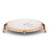 Daniel Wellington Classic York White Dial Brown Leather Strap Watch For Men - DW00100011 Buy Now By Daniel Wellington