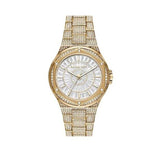 Michael Kors Lennox Three Hand Crystals White Dial Gold Steel Strap Watch For Women - MK6991 Buy Now By Michael Kors