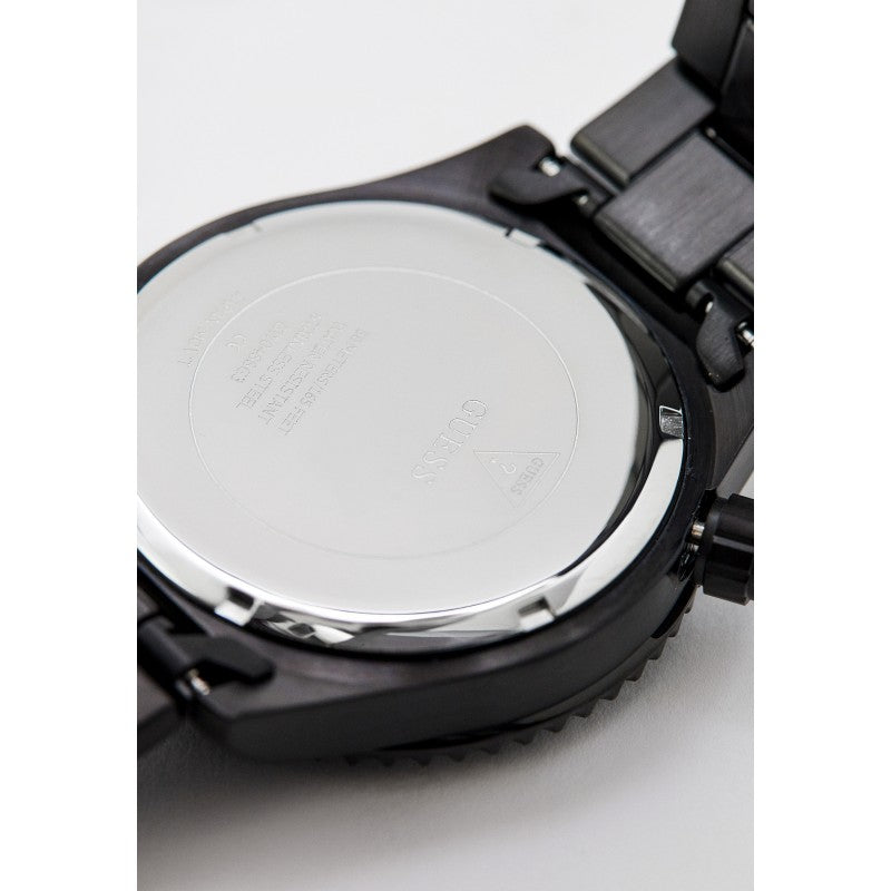 Guess Axel Multifunction Black Dial Black Steel Strap Watch For Men - GW0488G3 Buy Now By Guess