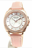 Coach Boyfriend Mother of Pearl White Dial Pink Leather Strap Watch for Women - 14503151 Buy Now By Coach