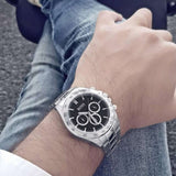 Hugo Boss Ikon Black Dial Silver Steel Strap Watch for Men - 1512965 Buy Now By Hugo Boss