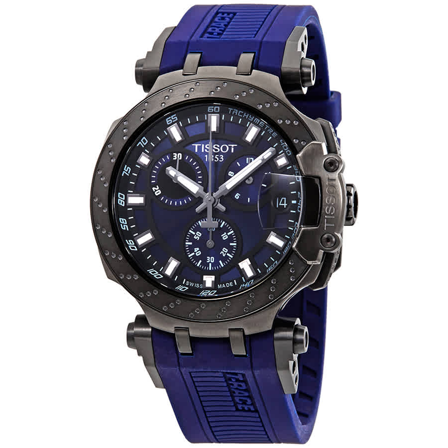 Tissot T Race Chronograph Blue Dial Blue Silicone Strap Watch For Men - T115.417.37.041.00 Buy Now By Tissot
