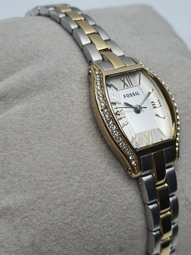 Fossil Molly Silver Dial Two Tone Steel Strap Watch for Women - ES3287 Buy Now By Fossil