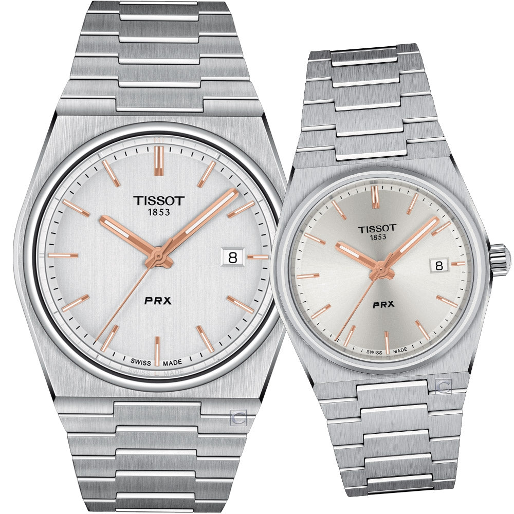 Tissot PRX Quartz Silver Dial Silver Steel Strap Watch for Men - T137.410.11.031.00 Buy Now By Tissot