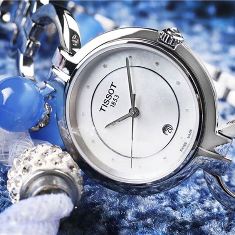 Tissot T Trend Flamingo Mother of Pearl Dial Silver Steel Strap Watch for Women - T094.210.11.116.00 Buy Now By Tissot