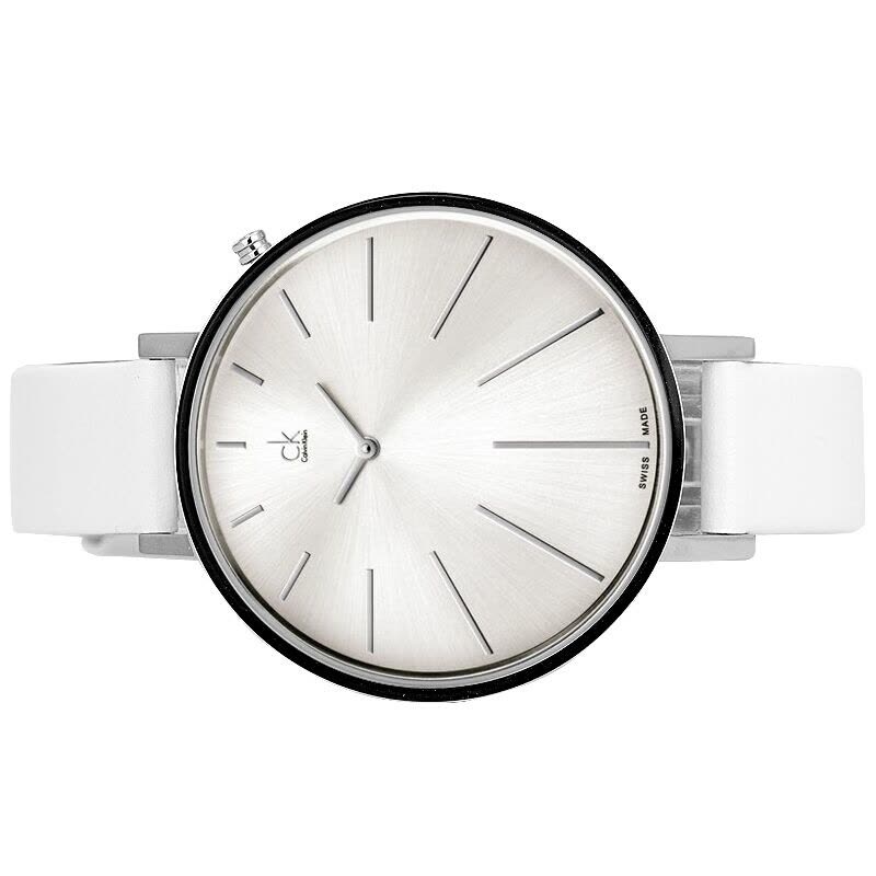 Calvin Klein Equal White Dial White Leather Strap Watch for Women - K3E231L6 Buy Now By Calvin Klein