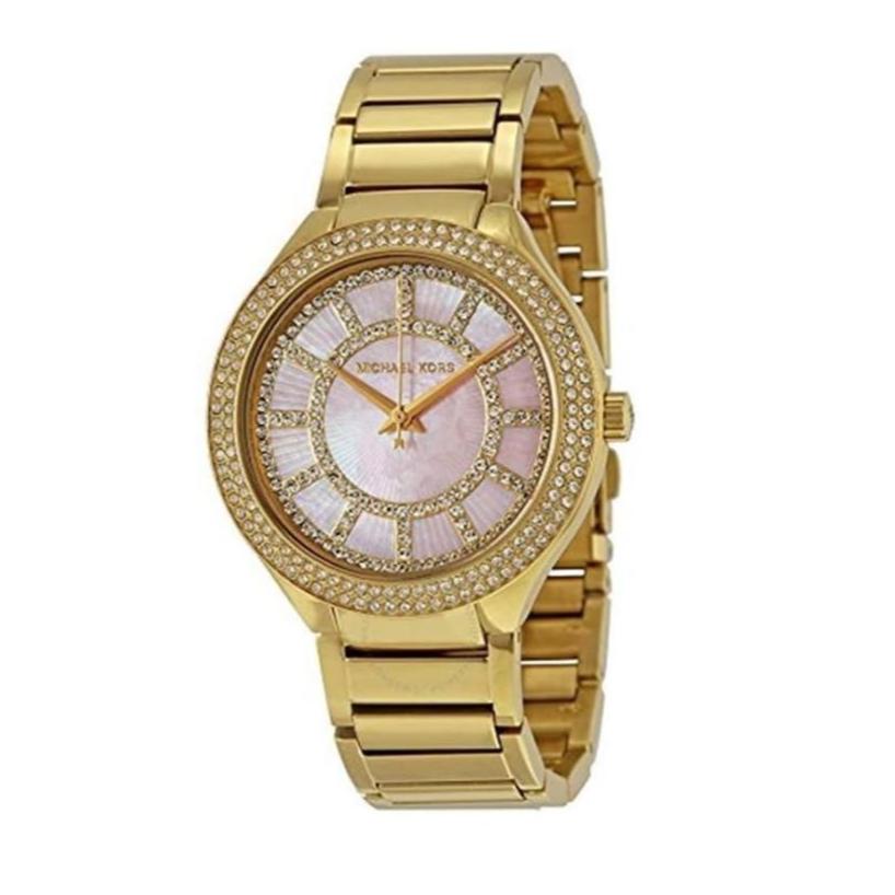 Michael Kors Kerry Mother of Pearl Dial Gold Steel Strap Watch for Women - MK3396 Buy Now By Michael Kors