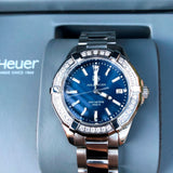 Tag Heuer Aquaracer Quartz Diamonds Blue Dial Silver Steel Strap Watch for Women - WAY131N.BA0748 Buy Now By Tag Heuer