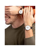 Calvin Klein Even White Dial Black Leather Strap Watch for Women - K7B216C6 Buy Now By Calvin Klein