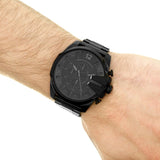 Diesel Mega Chief Chronograph Black Dial Black Steel Strap Watch For Men - DZ4355 Buy Now By Diesel