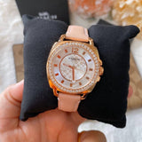 Coach Boyfriend Mother of Pearl White Dial Pink Leather Strap Watch for Women - 14503151 Buy Now By Coach