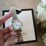 Gucci G Timeless Silver Dial Silver Steel Strap Watch For Women - YA126501 Buy Now By Gucci