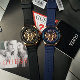 Guess Momentum Black Dial Black Rubber Strap Watch for Men - GW0263G1