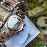 Michael Kors Parker Chronograph Rose Gold Dial Two Tone Steel Strap Watch For Women - MK6832 Buy Now By Michael Kors