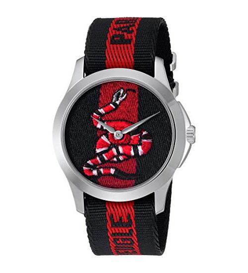 Gucci Le Marche Des Merveilles Blue Red Dial Blue Red Nylon Strap Unisex Watch - YA126493 Buy Now By Gucci