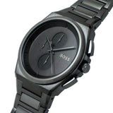 Hugo Boss Steer Chronograph Quartz Grey Dial Grey Steel Strap Watch For Men - 1513996 Buy Now By Hugo Boss