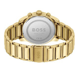 Hugo Boss Trace Chronograph Black Dial Gold Steel Strap Watch For Men - 1514006 Buy Now By Hugo Boss