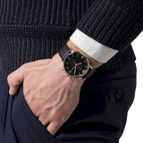 Emporio Armani Gianni Chronograph Black Dial Black Leather Strap Watch For Men - AR0397 Buy Now By Emporio Armani