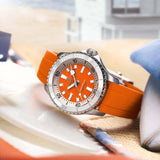 Breitling Superocean Automatic 36 Orange Dial Orange Rubber Strap Watch for Men - A17377211O1S1 Buy Now By Breitling