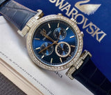Swarovski Era Journey Blue Dial Blue Leather Strap Watch for Women - 5479239 Buy Now By Swarovski