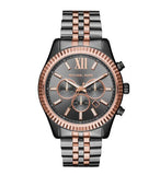 Michael Kors Lexington Chronograph Black Dial Two Tone Steel Strap Watch for Men - MK8561 Buy Now By Michael Kors