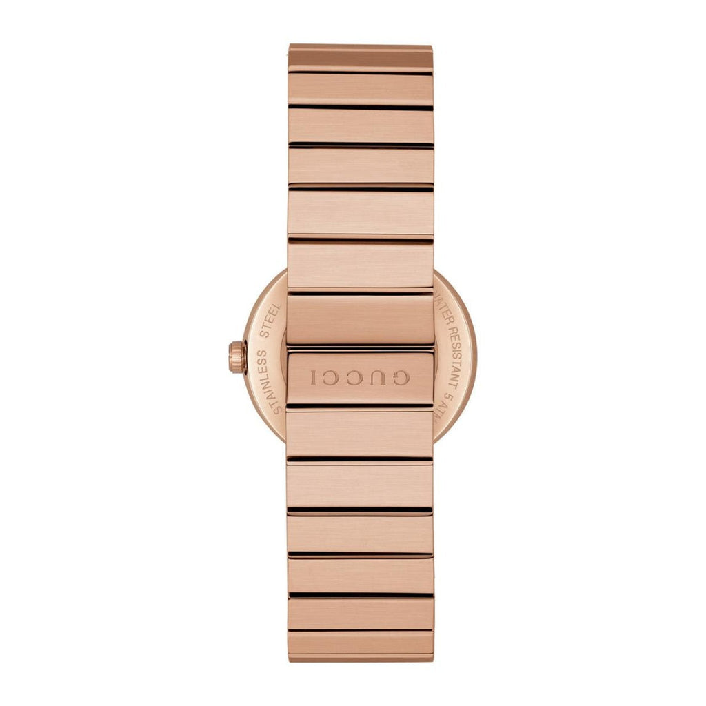 Gucci G Interlocking Mother of Pearl Dial Rose Gold Steel Strap Watch For Women - YA133515 Buy Now By Gucci