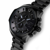 Diesel Mega Chief Chronograph Black Dial Black Steel Strap Watch For Men - DZ4355 Buy Now By Diesel