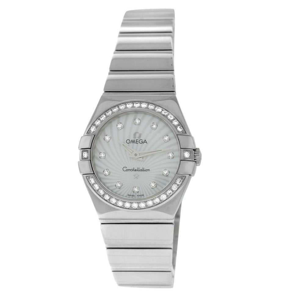 Omega Constellation Quartz Diamonds Silver Dial Silver Steel Strap Watch for Women - 123.15.27.60.55.004 Buy Now By Omega