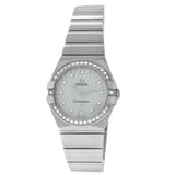 Omega Constellation Quartz Diamonds Silver Dial Silver Steel Strap Watch for Women - 123.15.27.60.55.004 Buy Now By Omega
