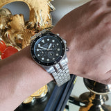 Fossil FB-01 Chronograph Black Dial Silver Steel Strap Watch for Men - FS5837 Buy Now By Fossil