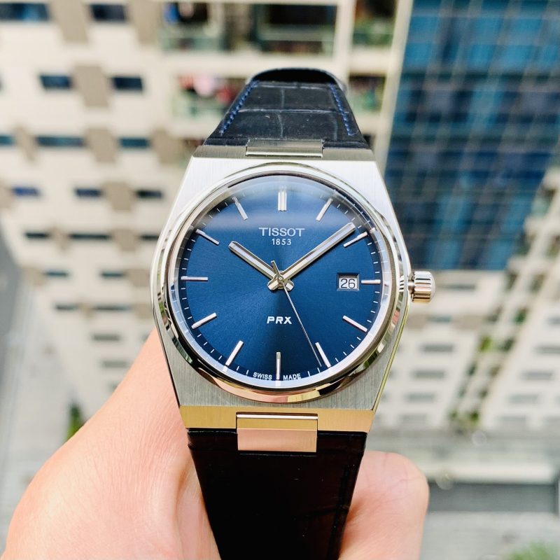 Tissot PRX Blue Dial Blue Leather Strap Watch for Men - T137.410.16.041.00 Buy Now By Tissot