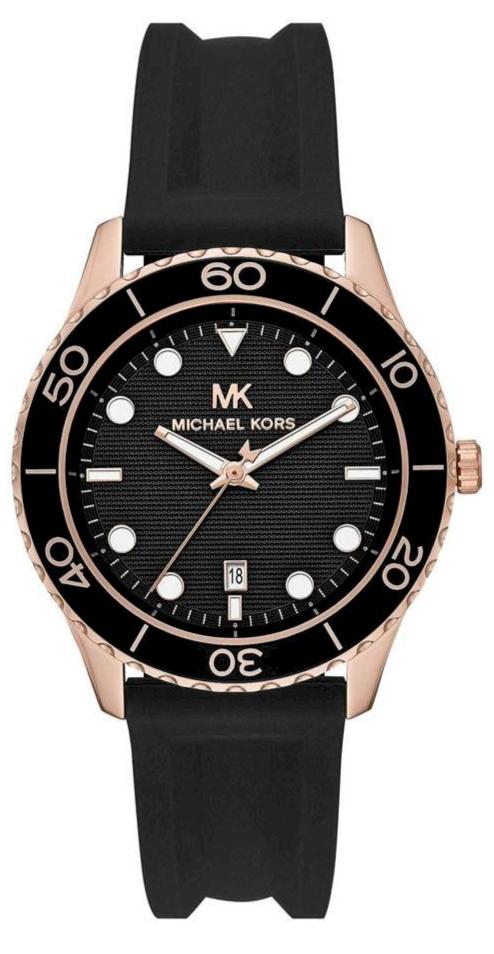 Michael Kors Runway Quartz Black Dial Black Silicone Strap Watch For Women - MK6852 Buy Now By Michael Kors