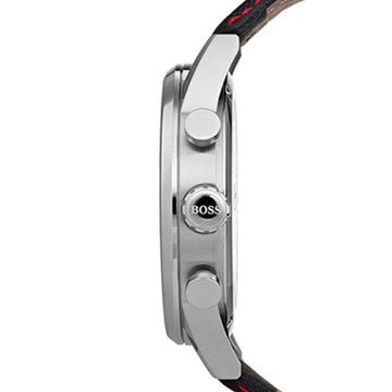 Hugo Boss Navigator Black Dial Black Leather Strap Watch for Men - 1513535 Buy Now By Hugo Boss