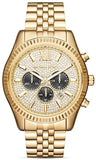 Michael Kors Lexington Crystals Gold Dial Gold Steel Strap Watch for Men - MK8494 Buy Now By Michael Kors