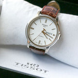 Tissot Automatics III Steel White Dial Brown Leather Strap Watch For Men - T065.430.16.031.00 Buy Now By Tissot