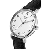 Tissot Everytime Desire Medium White Dial Black Leather Strap Watch For Men - T109.410.16.032.00 Buy Now By Tissot