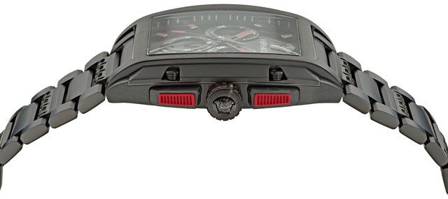 Versace Dominus Chronograph Quartz Black Dial Black Steel Strap Watch For Men - VE6H00623 Buy Now By Versace